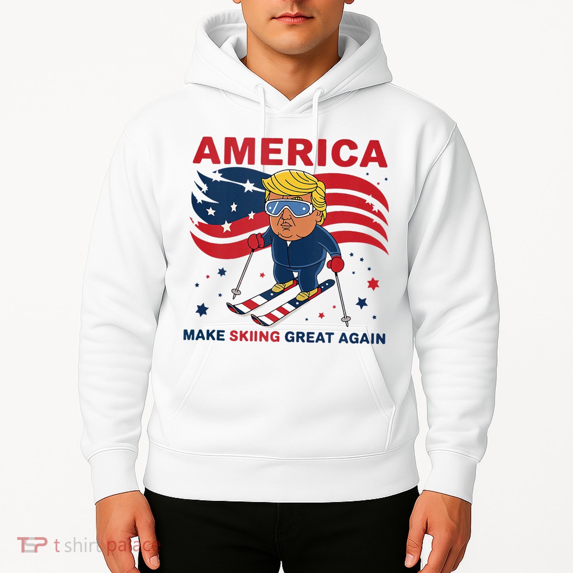 Usa Apres Ski Make Skiing Great Again Donald Trump Hoodie