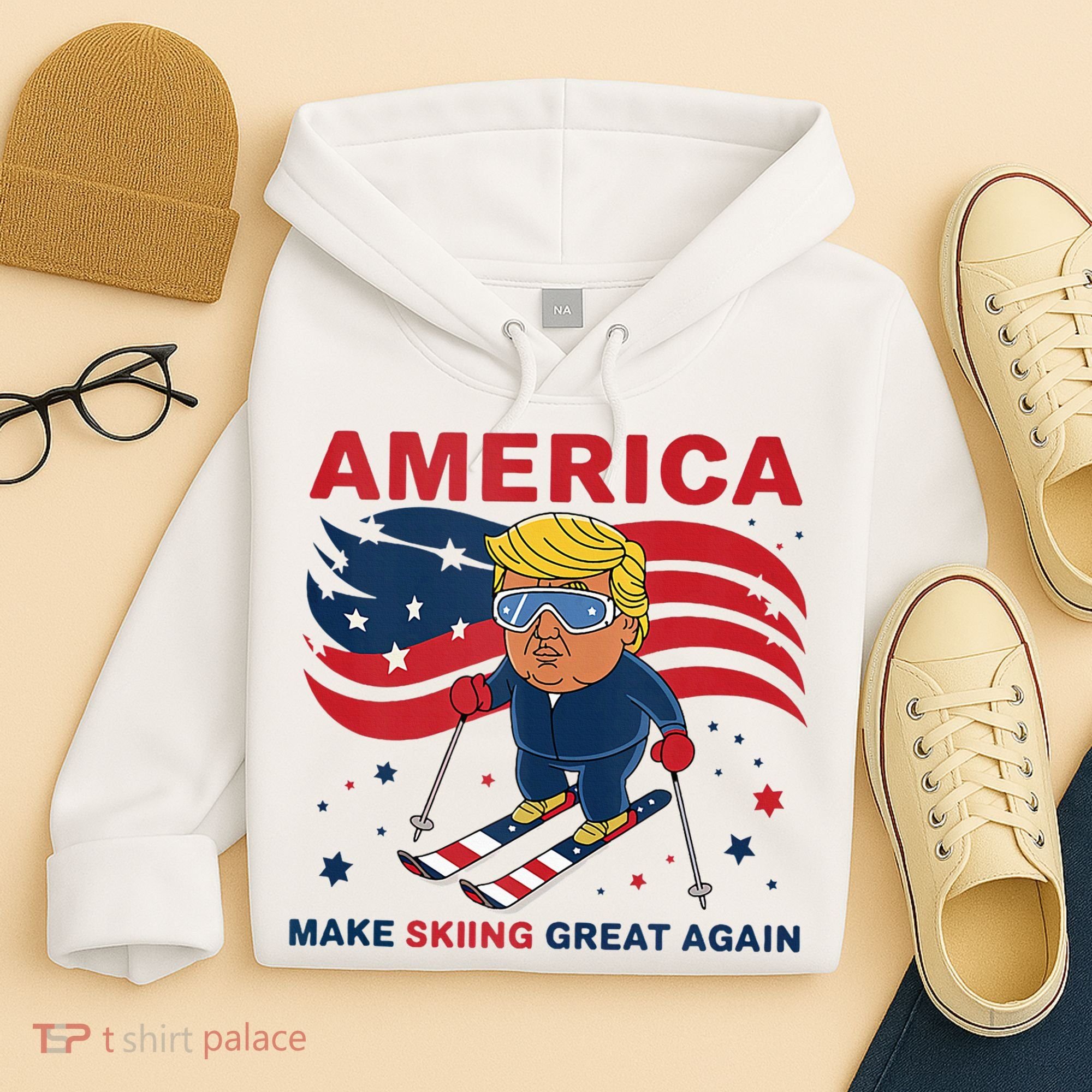 Usa Apres Ski Make Skiing Great Again Donald Trump Hoodie