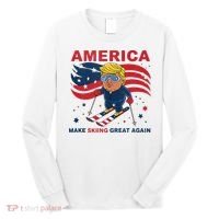 Usa Apres Ski Make Skiing Great Again Donald Trump Long Sleeve Shirt thumb 0