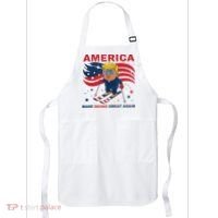 Usa Apres Ski Make Skiing Great Again Donald Trump Apron thumb 0