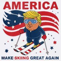 Usa Apres Ski Make Skiing Great Again Donald Trump Apron thumb 3
