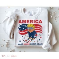 Usa Apres Ski Make Skiing Great Again Donald Trump Sweatshirt thumb 2