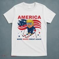 Usa Apres Ski Make Skiing Great Again Donald Trump T-Shirt thumb 5