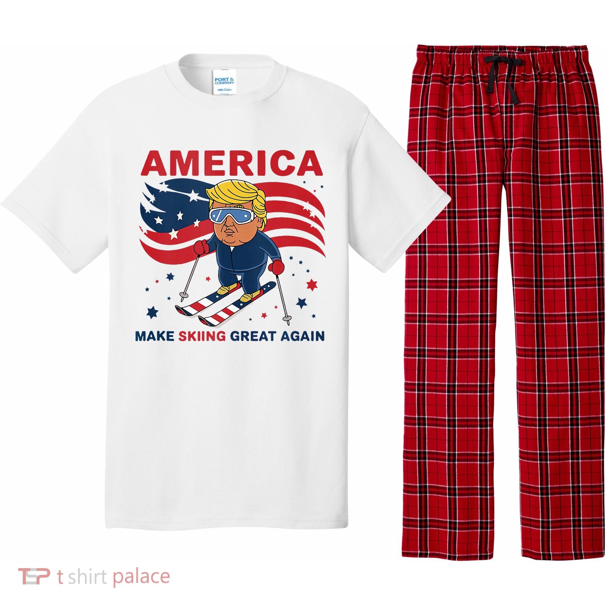 Usa Apres Ski Make Skiing Great Again Donald Trump Pajama Set