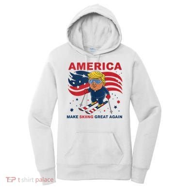 Usa Apres Ski Make Skiing Great Again Donald Trump Women's Hoodie