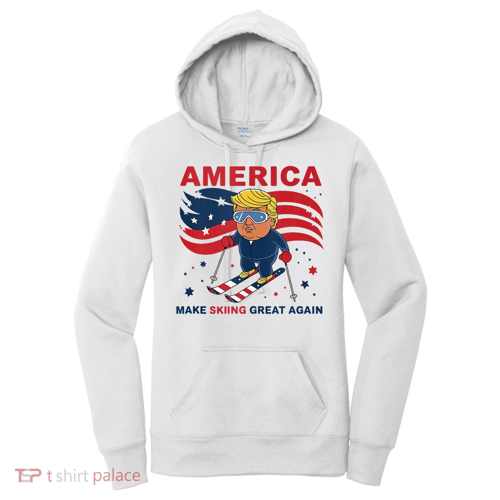 Usa Apres Ski Make Skiing Great Again Donald Trump Women's Hoodie