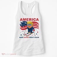 Usa Apres Ski Make Skiing Great Again Donald Trump Women's Tank Top thumb 0