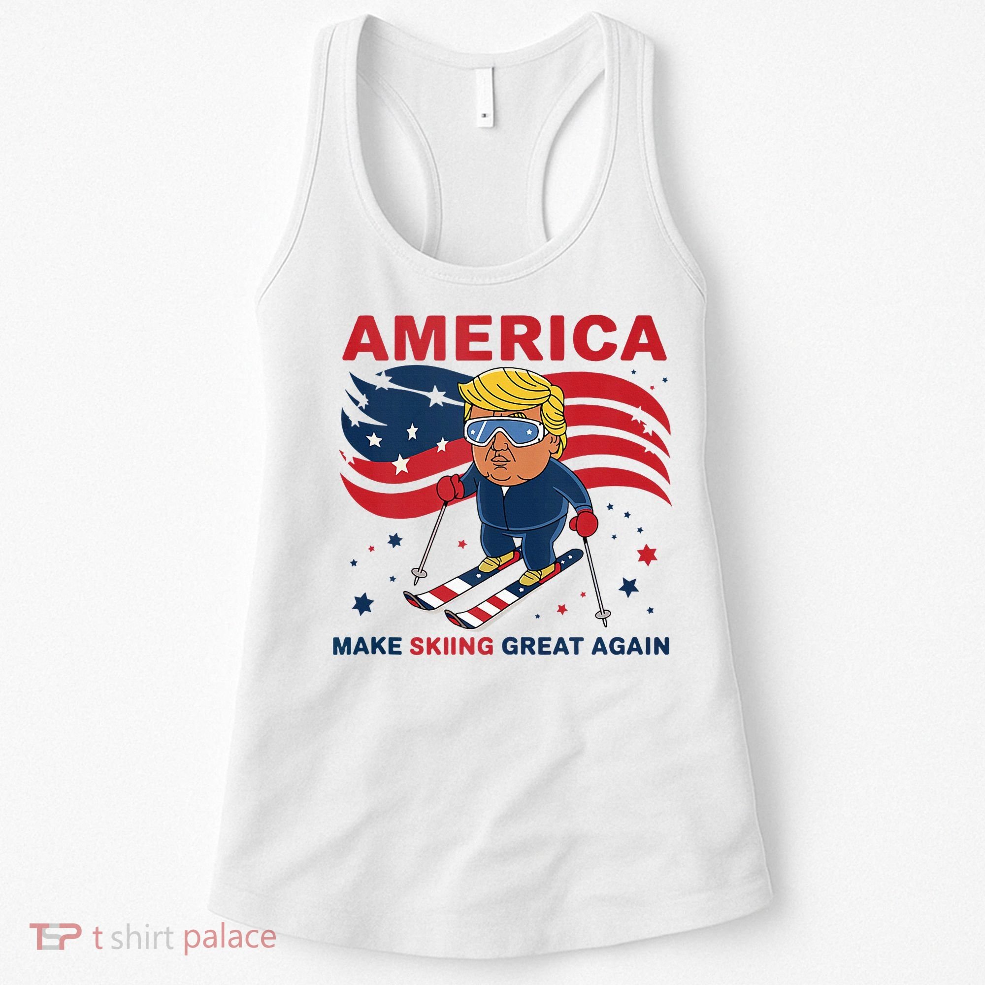 Usa Apres Ski Make Skiing Great Again Donald Trump Women's Tank Top