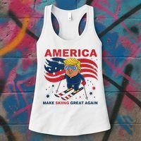 Usa Apres Ski Make Skiing Great Again Donald Trump Women's Tank Top thumb 3