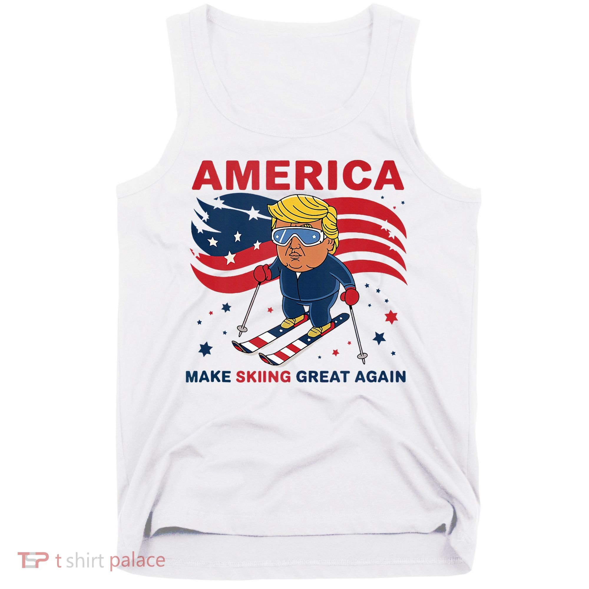 Usa Apres Ski Make Skiing Great Again Donald Trump Tank Top
