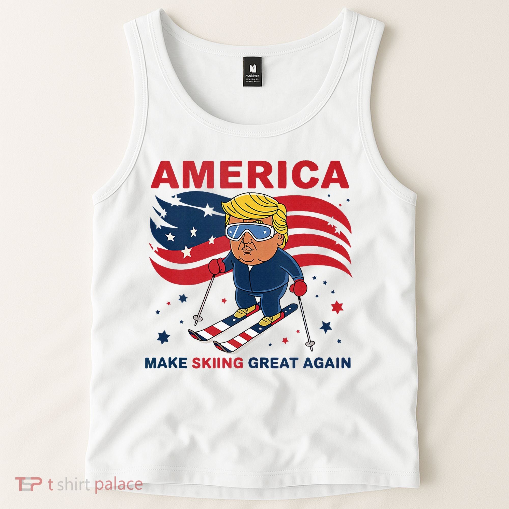 Usa Apres Ski Make Skiing Great Again Donald Trump Tank Top