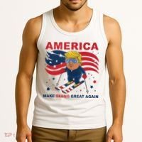 Usa Apres Ski Make Skiing Great Again Donald Trump Tank Top thumb 3