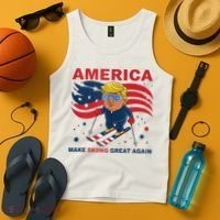 Usa Apres Ski Make Skiing Great Again Donald Trump Tank Top thumb 4