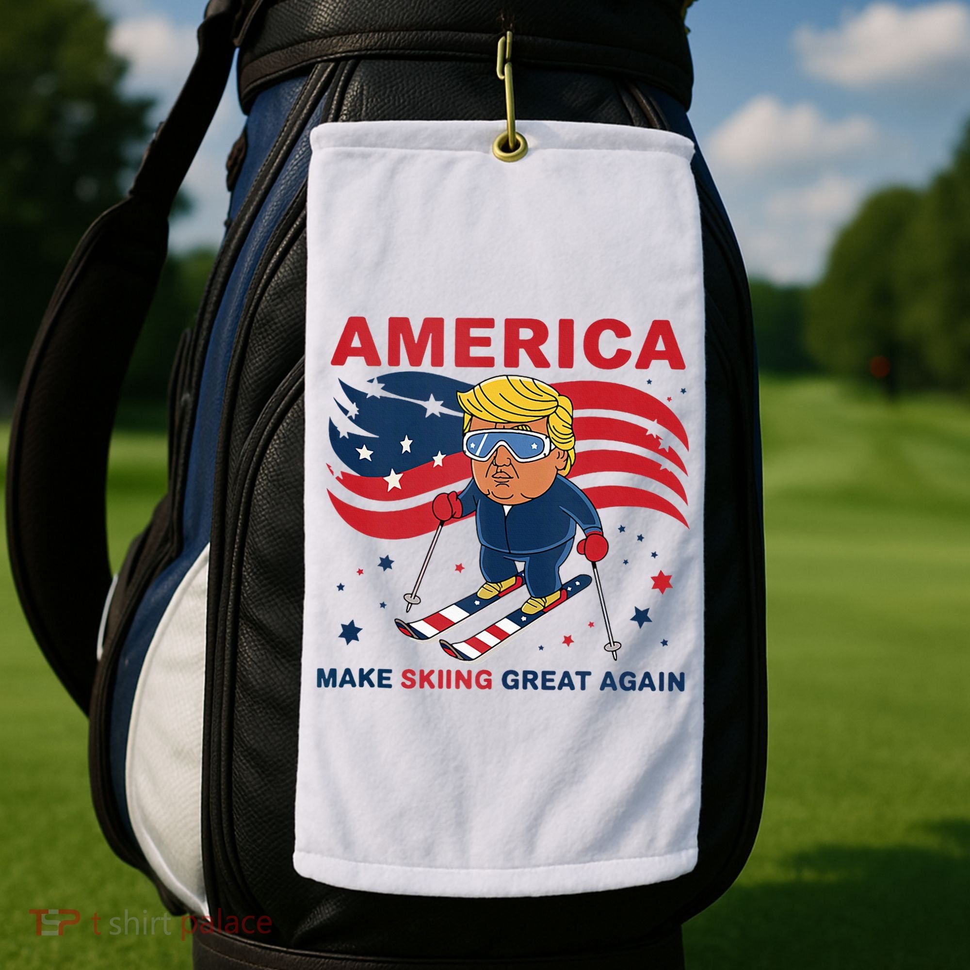Usa Apres Ski Make Skiing Great Again Donald Trump Golf Towel