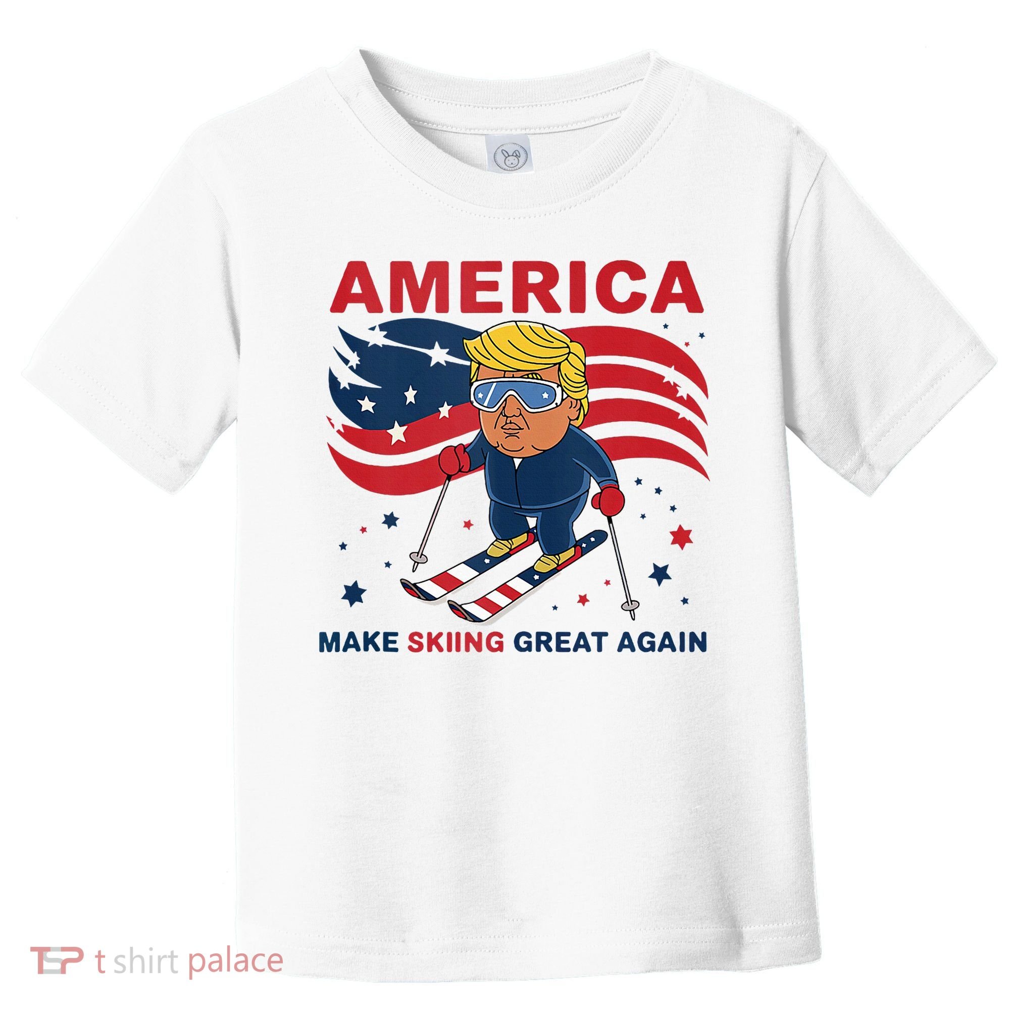 Usa Apres Ski Make Skiing Great Again Donald Trump Toddler T-Shirt