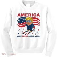 Usa Apres Ski Make Skiing Great Again Donald Trump Kids Sweatshirt thumb 0