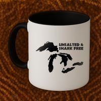 Unsalted And Shark Free Great Lakes Mi Michiganian Pride Gift Coffee Mug thumb 2