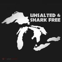 Unsalted And Shark Free Great Lakes Mi Michiganian Pride Gift Women's Hoodie thumb 2