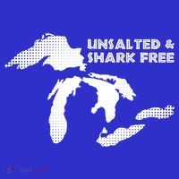 Unsalted And Shark Free Great Lakes Mi Michiganian Pride Gift Coaster thumb 2