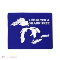 Unsalted And Shark Free Great Lakes Mi Michiganian Pride Gift Mousepad thumb 0