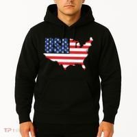USA American US Flag Map Patriotic Hoodie thumb 2