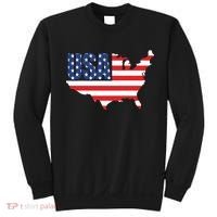 USA American US Flag Map Patriotic Sweatshirt thumb 0