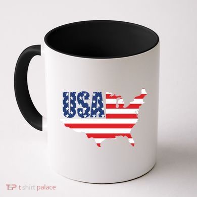 USA American US Flag Map Patriotic Coffee Mug