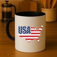 USA American US Flag Map Patriotic Coffee Mug thumb 4