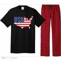 USA American US Flag Map Patriotic Pajama Set thumb 0