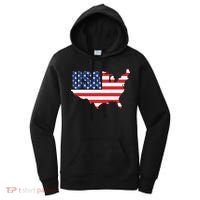 USA American US Flag Map Patriotic Women's Hoodie thumb 0