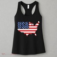 USA American US Flag Map Patriotic Women's Tank Top thumb 3