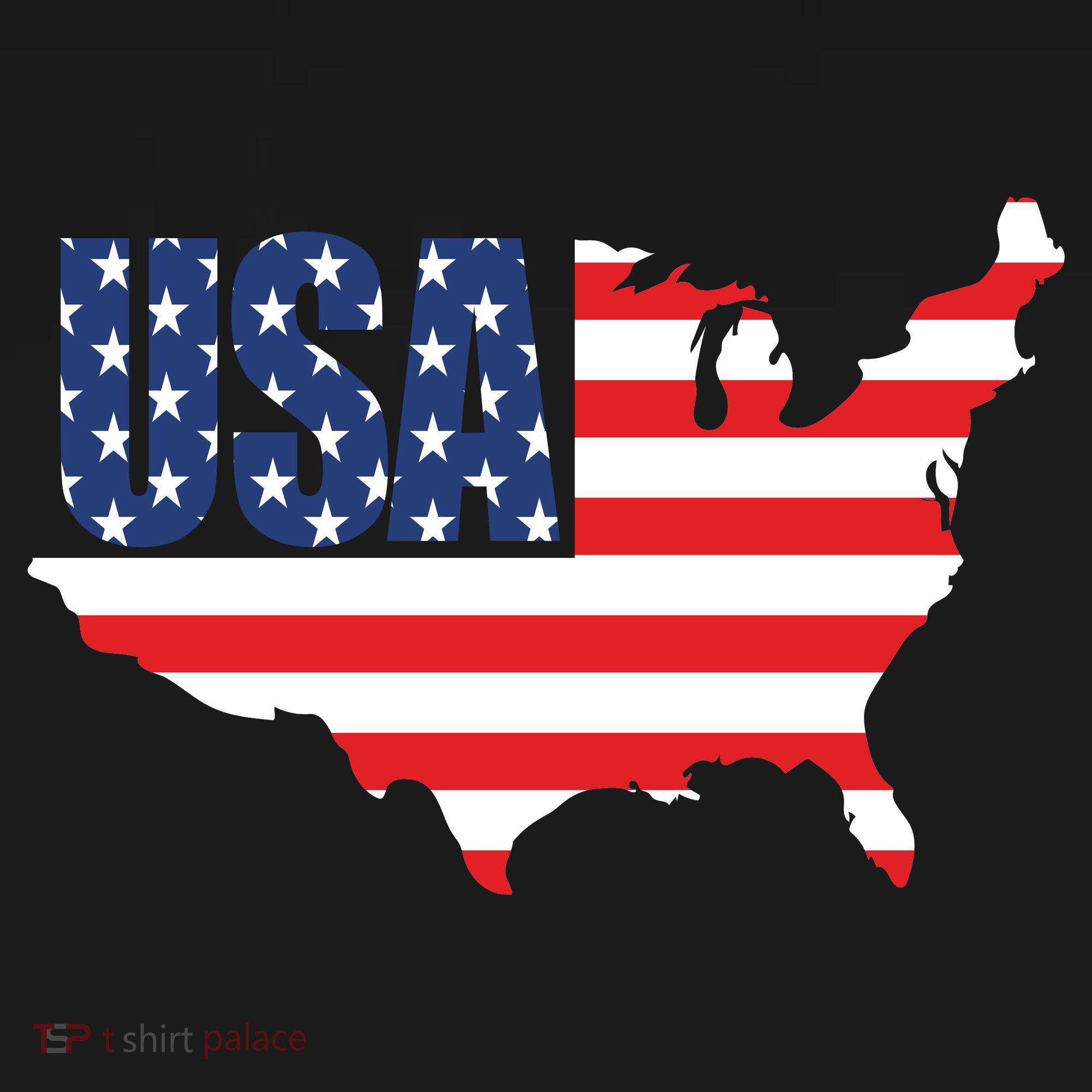 USA American US Flag Map Patriotic Women's Tank Top
