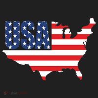 USA American US Flag Map Patriotic Golf Towel thumb 3