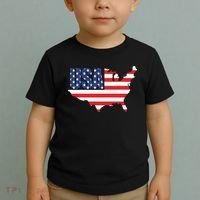 USA American US Flag Map Patriotic Toddler T-Shirt thumb 2