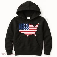 USA American US Flag Map Patriotic Kids Hoodie thumb 0