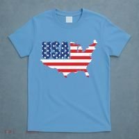 USA American US Flag Map Patriotic T-Shirt thumb 4