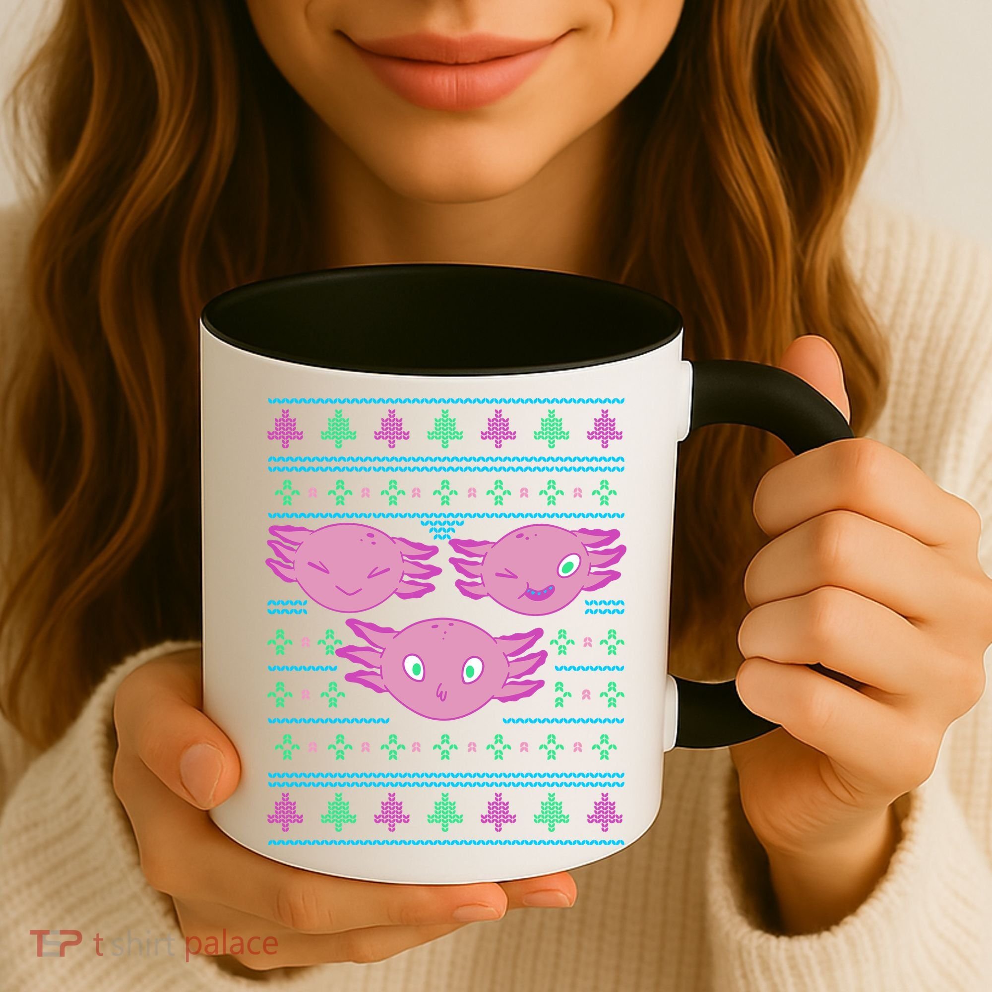 Ultimate Axolotl Ugly Christmas Coffee Mug