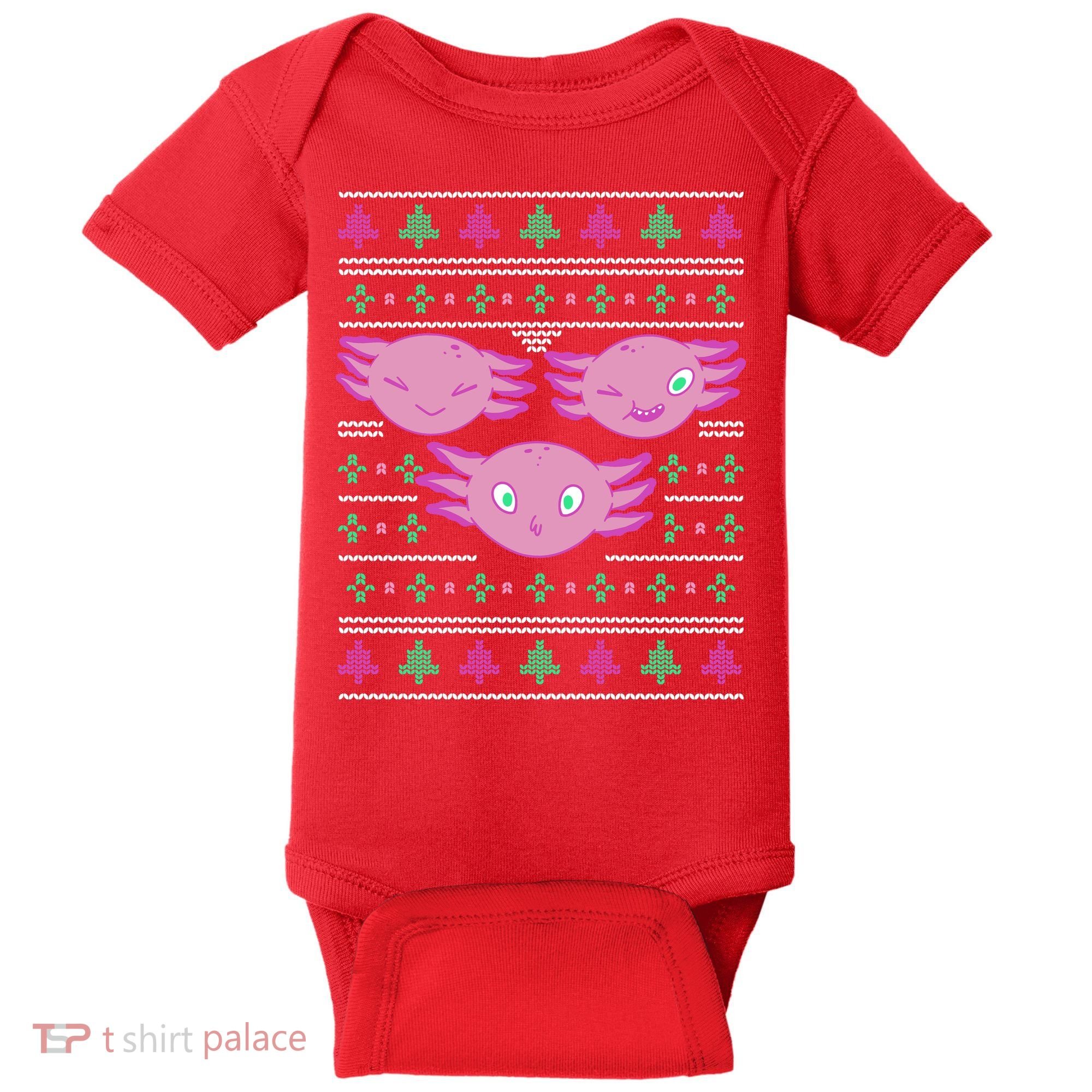 Ultimate Axolotl Ugly Christmas Baby Bodysuit