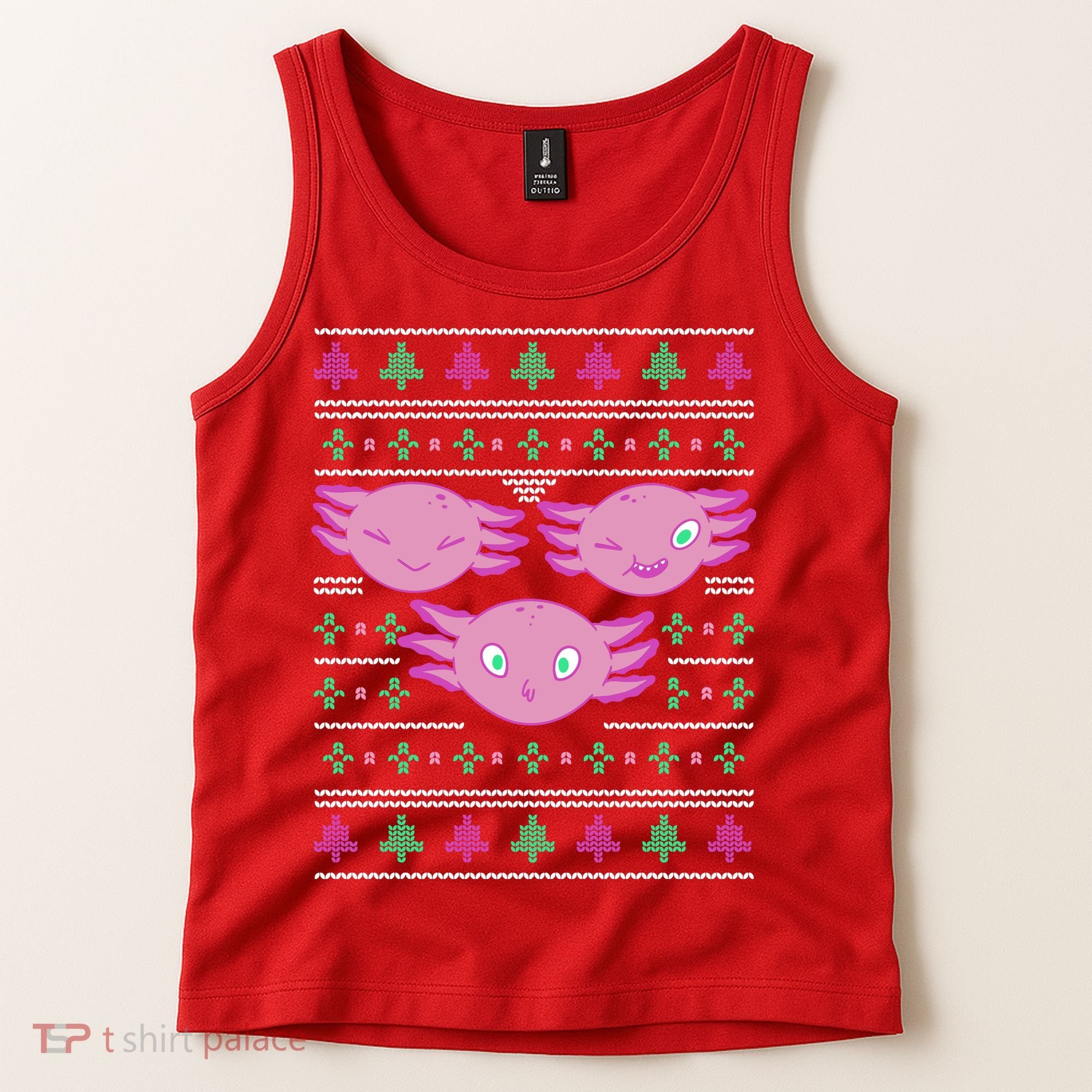 Ultimate Axolotl Ugly Christmas Tank Top