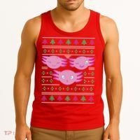 Ultimate Axolotl Ugly Christmas Tank Top thumb 3
