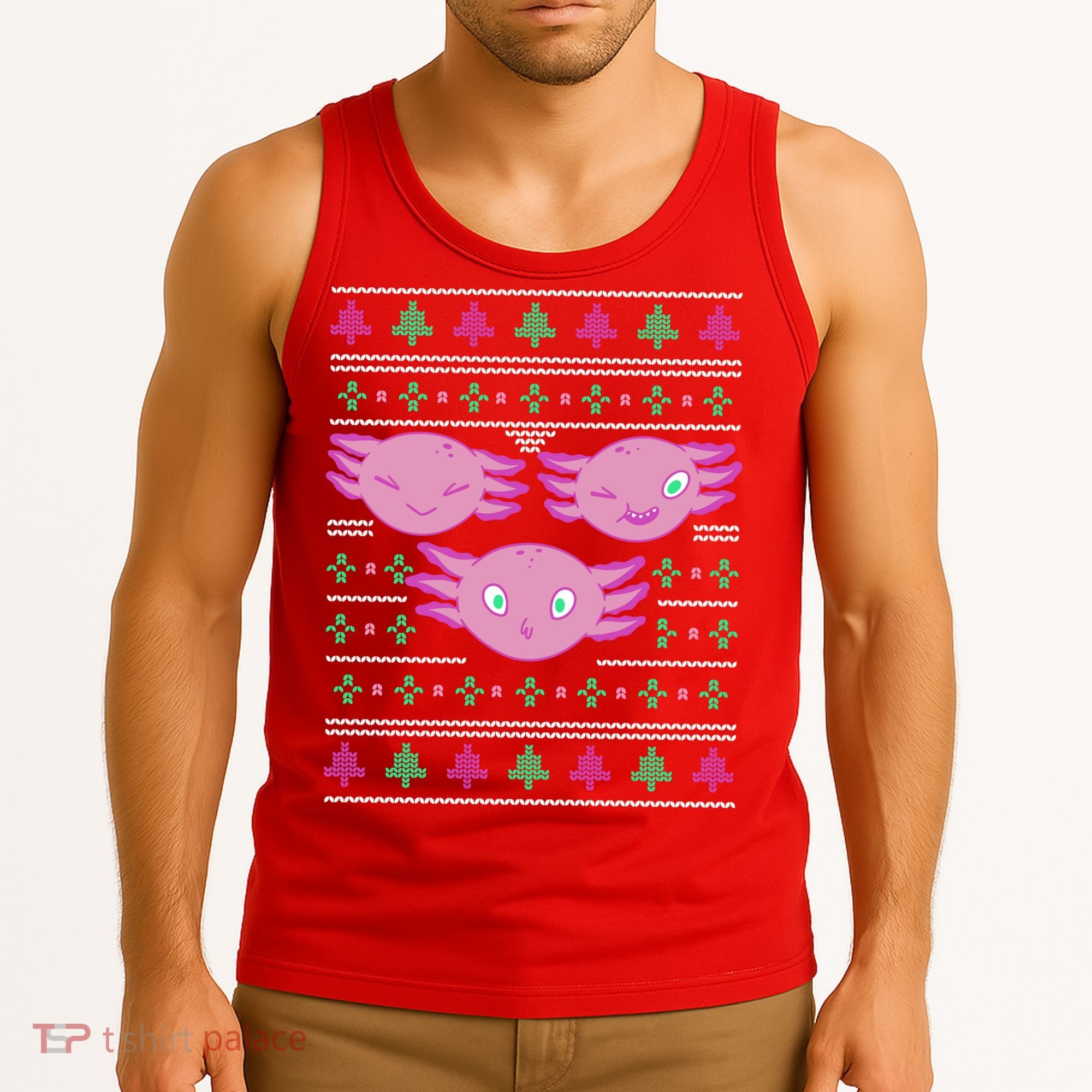 Ultimate Axolotl Ugly Christmas Tank Top