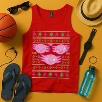 Ultimate Axolotl Ugly Christmas Tank Top thumb 4