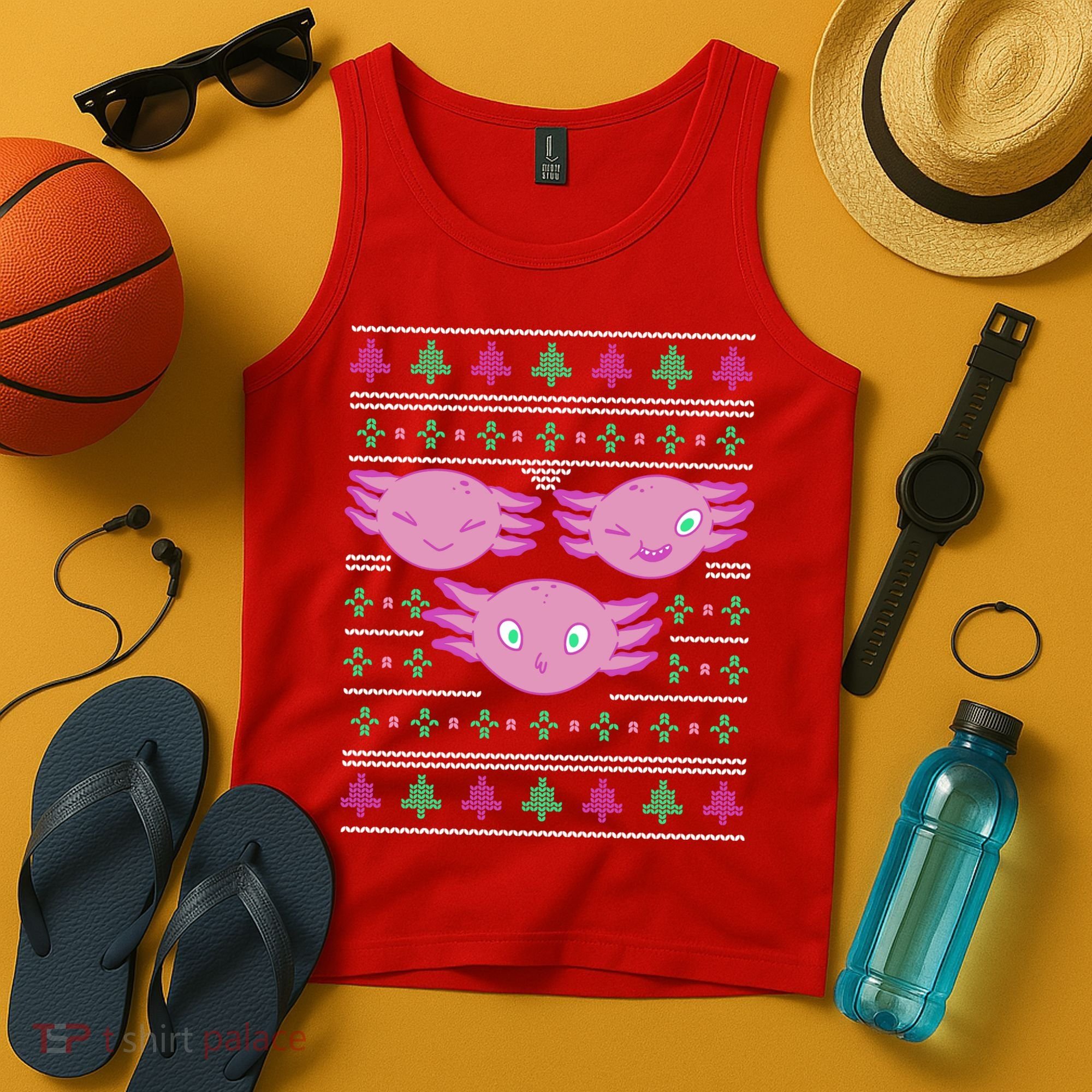 Ultimate Axolotl Ugly Christmas Tank Top