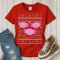 Ultimate Axolotl Ugly Christmas Women's T-Shirt thumb 3