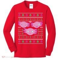 Ultimate Axolotl Ugly Christmas Kids Long Sleeve Shirt thumb 0