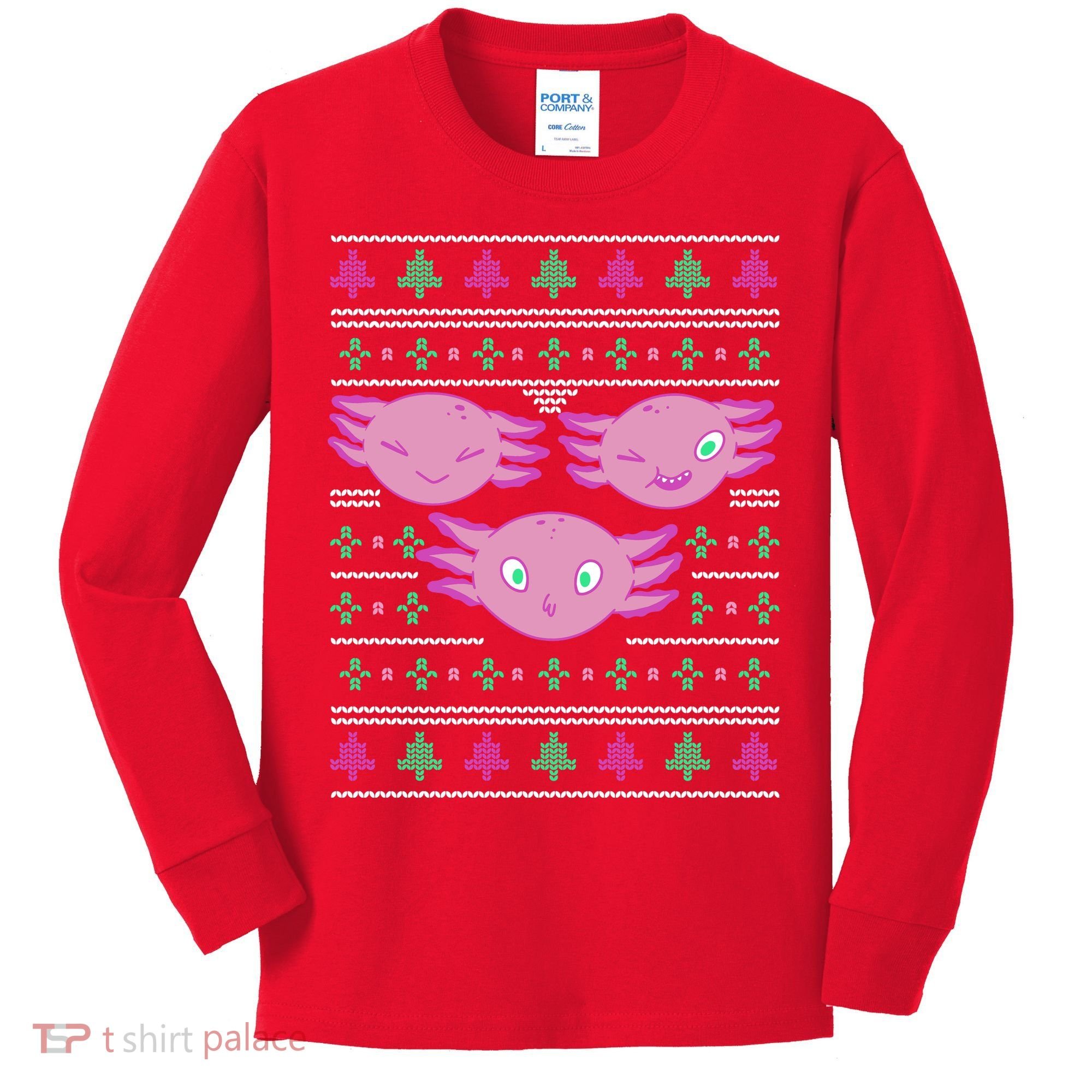Ultimate Axolotl Ugly Christmas Kids Long Sleeve Shirt