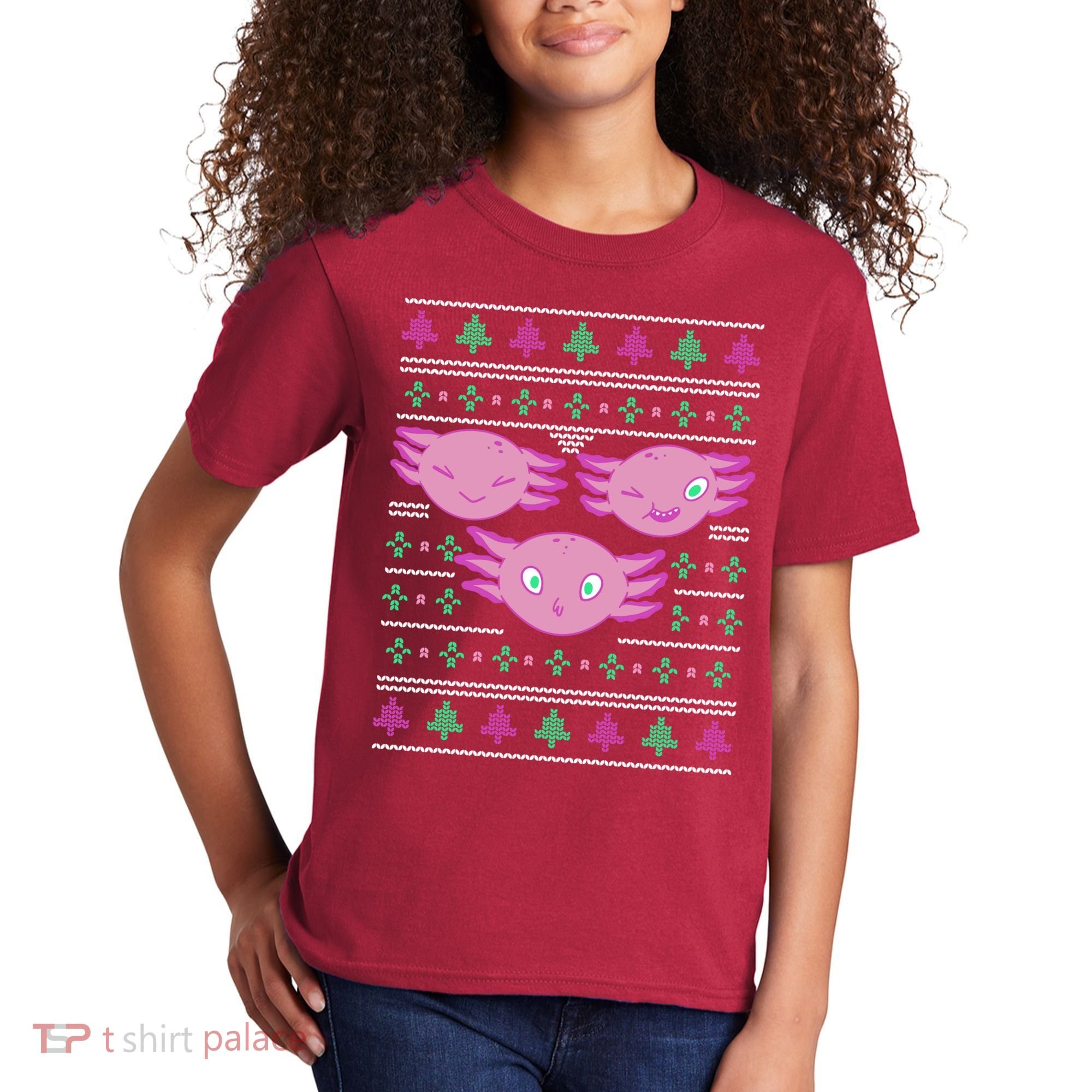 Ultimate Axolotl Ugly Christmas Kids T-Shirt