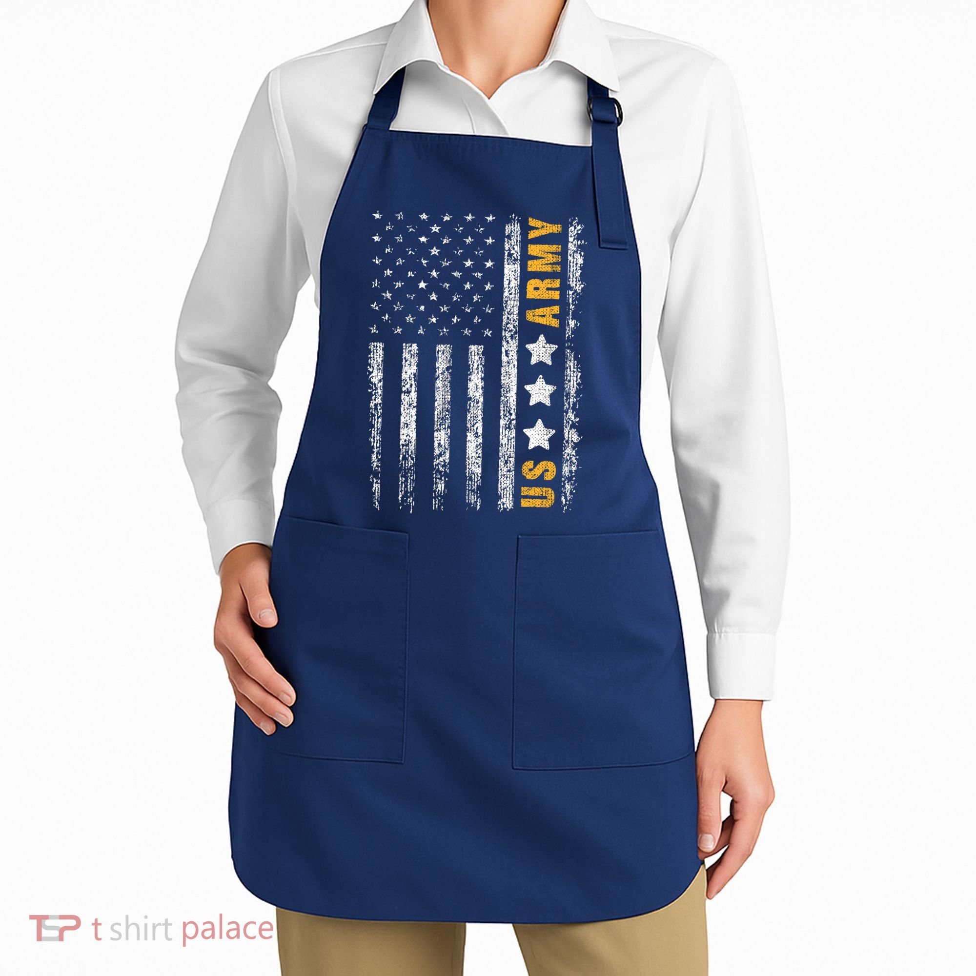 US Army Usa Grunge Flag Army Apron