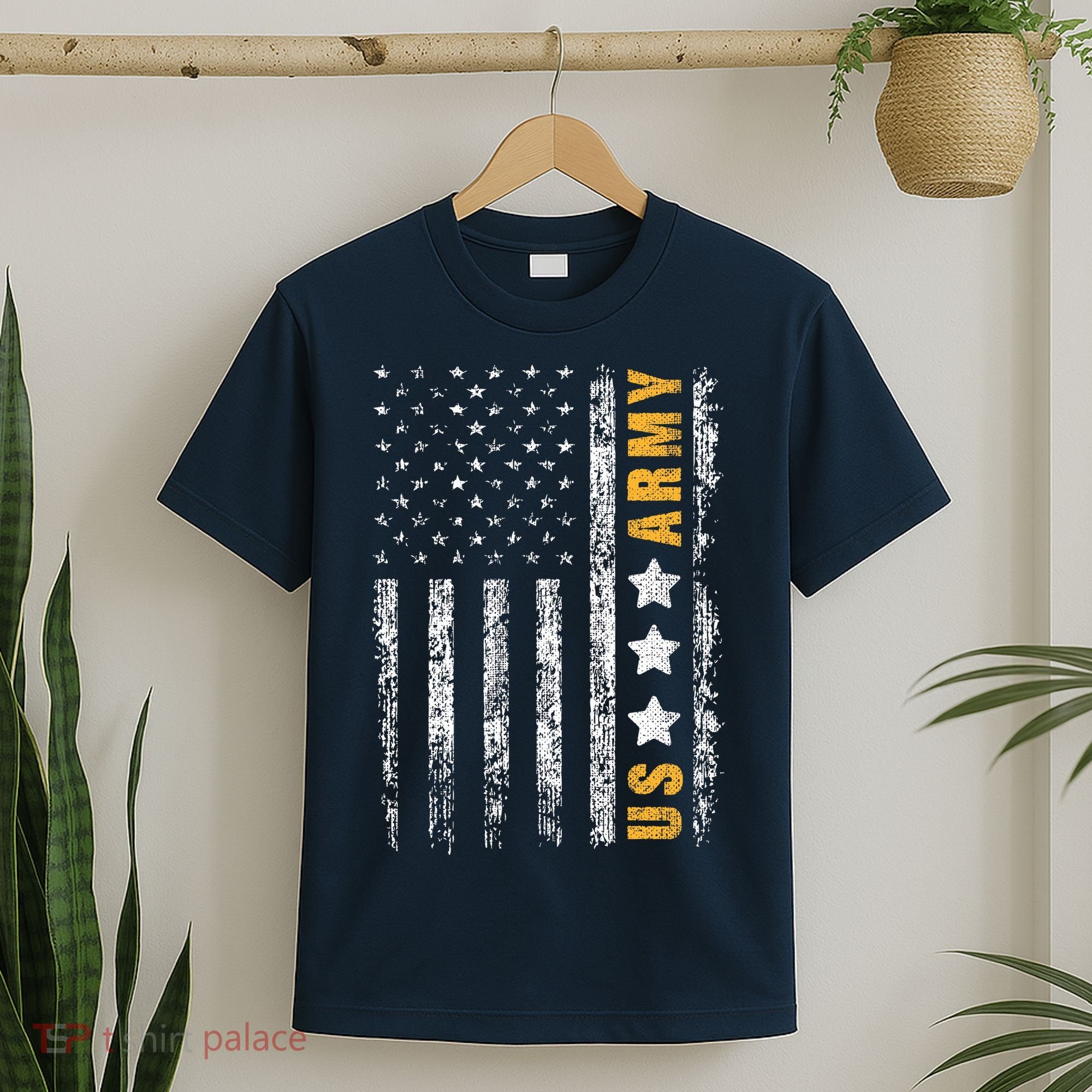 US Army Usa Grunge Flag Army T-Shirt