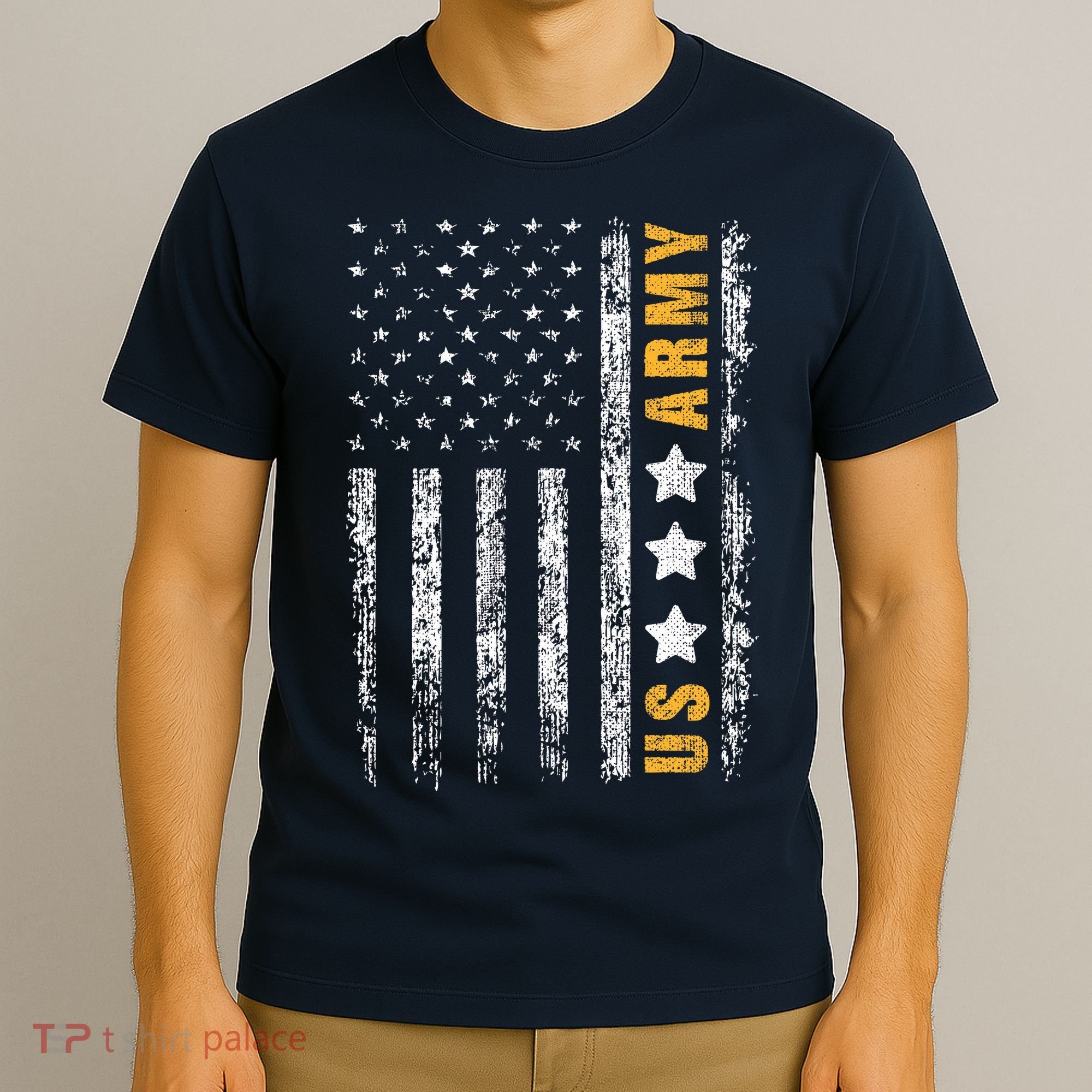 US Army Usa Grunge Flag Army T-Shirt